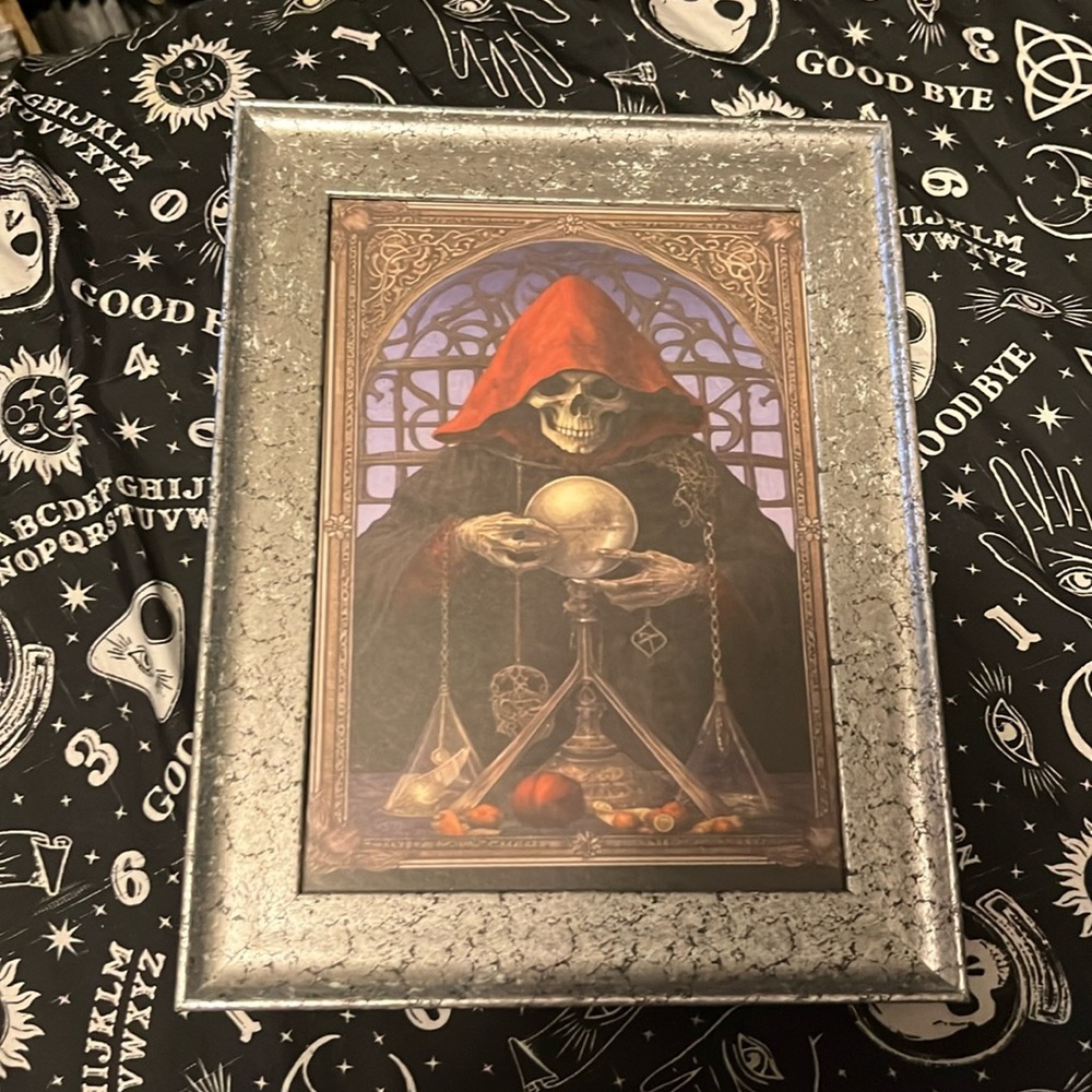 Grim Reaper Witch Death Halloween Creepy Spooky 5x7 Framed Picture Horror